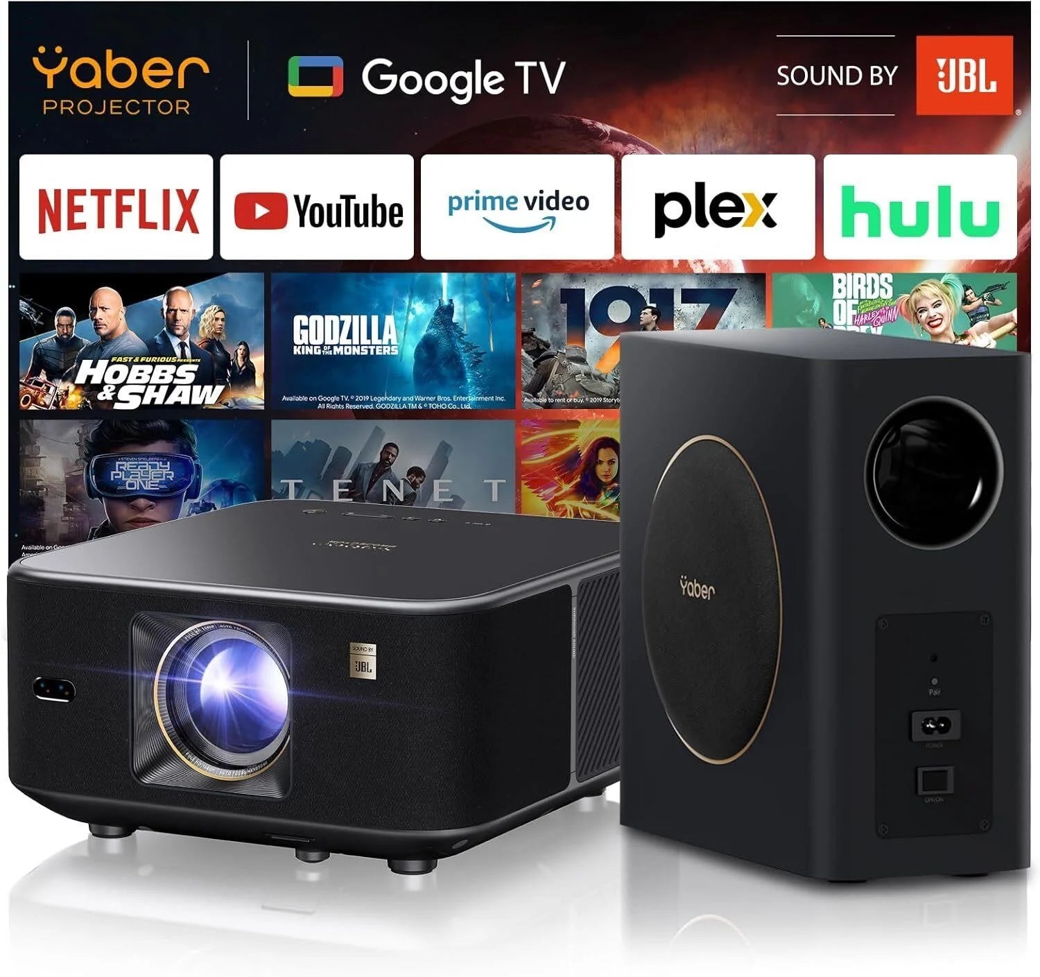 Yaber K3 Pro Projector with Subwoofer set